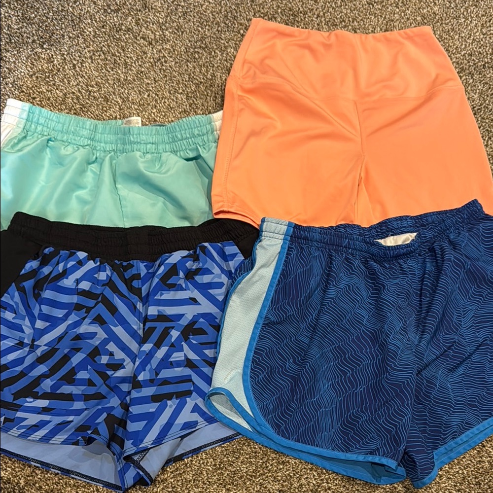 Women's Multi-Color Athletic Shorts Set